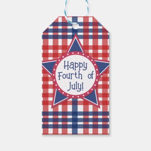 Rot, Weiß und Blau Geschenkanhänger (Vorderseite)