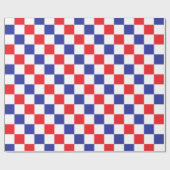 Rot, Weiß und Blau Geschenkpapier (Flach)