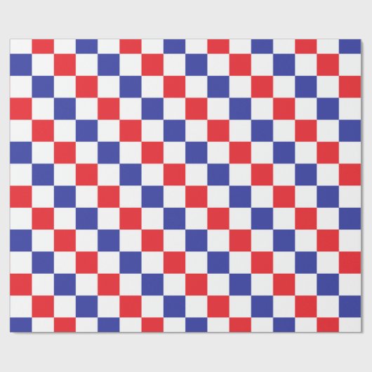 Rot, Weiß und Blau Geschenkpapier (Flach)