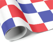 Rot, Weiß und Blau Geschenkpapier (Rolleneckpunkt)