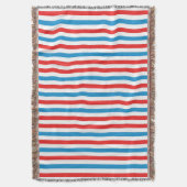 Rot, weiß und blau gestreift decke (Vorderseite Vertikal)