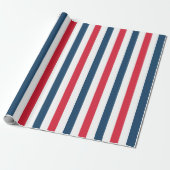 Rot, weiß und blau gestreift geschenkpapier (Ungerollt)