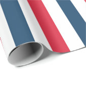 Rot, weiß und blau gestreift geschenkpapier (Rolleneckpunkt)