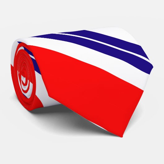Rot, weiß und blau gestreift krawatte (Gerollt)