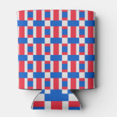 rot-weiß und blau gestrichelte Druckfarbe Dosenkühler (Rückseite)