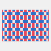 rot-weiß und blau gestrichelte Druckfarbe Geschenkpapier Set (Vorderseite 3)