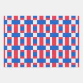 rot-weiß und blau gestrichelte Druckfarbe Geschenkpapier Set (Vorderseite)