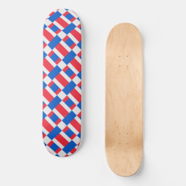 rot-weiß und blau gestrichelte Druckfarbe Skateboard