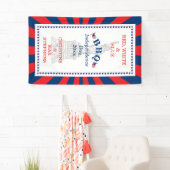 Rot, Weiß und Blau GRILLEN 4. Juli Party Banner (Insitu)