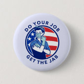 Rot, Weiß und Blau Impfung Button (Vorderseite)