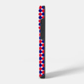 Rot, Weiß und Blau iPhone Hülle (Linke Seite)