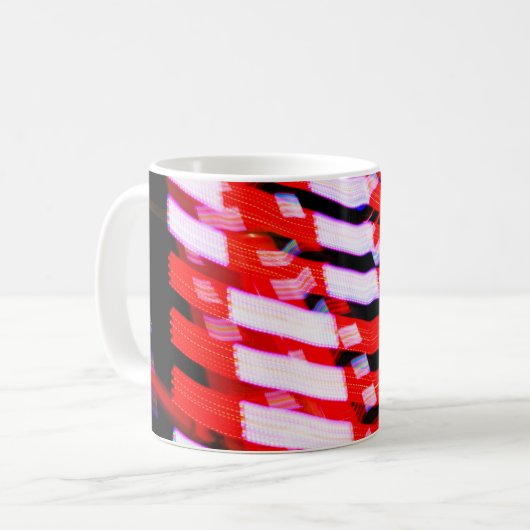 Rot weiß und Blau Kaffeetasse (Vorderseite Links)