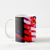 Rot weiß und Blau Kaffeetasse (Links)