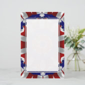 Rot, Weiß und Blau Kali Briefpapier (Stehend Vorderseite)