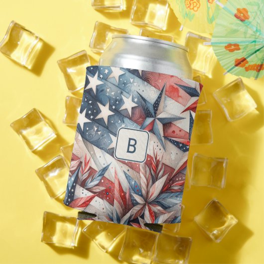 Rot weiß und Blau kann kälter werden Dosenkühler (In Situ Sommer)