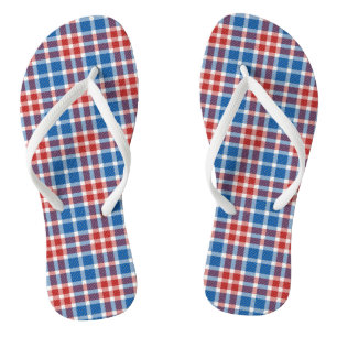 Rot-Weiß und Blau-Kariert Badesandalen