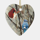 Rot, Weiß und Blau Keramik Ornament (Rechts)