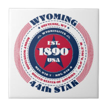 Rot, Weiß und Blau - Keramik Tile