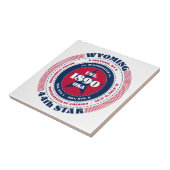 Rot, Weiß und Blau - Keramik Tile Fliese (Seite)