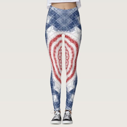 rot-weiß und blau leggings (Vorderseite)