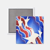 Rot, Weiß und Blau Magnet (Vorderseite/Rückseite)