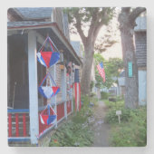 Rot, Weiß und Blau - Martha's Vineyard Steinuntersetzer (Vorderseite)