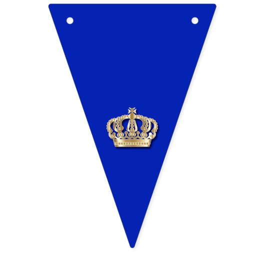 Rot, Weiß und Blau mit goldener Krone Wimpelkette (Dritte Fahne)