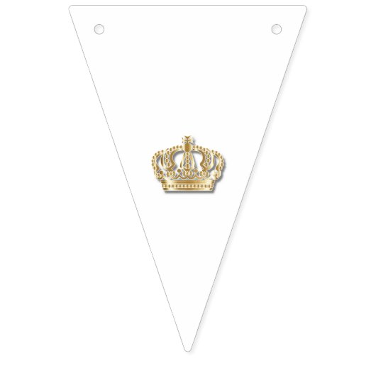 Rot, Weiß und Blau mit goldener Krone Wimpelkette (Zweite Fahne)