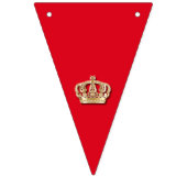 Rot, Weiß und Blau mit goldener Krone Wimpelkette (Erste Fahne)