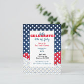 Rot Weiß und Blau mit Sternen 4. Juli (Stehend Vorderseite)