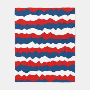 Rot, Weiß und Blau-Muster Fleecedecke