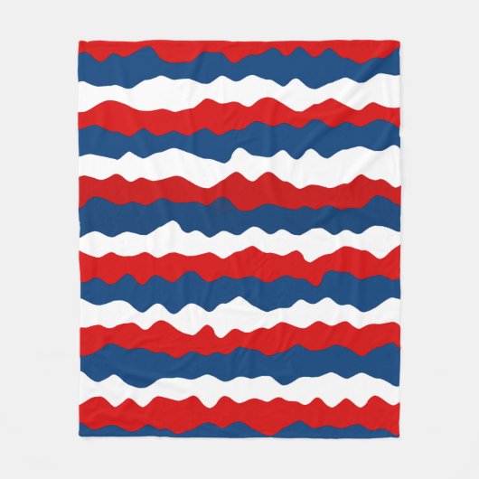 Rot, Weiß und Blau-Muster Fleecedecke (Vorderseite)