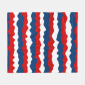 Rot, Weiß und Blau-Muster Fleecedecke (Vorderseite (Horizontal))