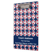 Rot, Weiß und Blau, Name, danke Coach Soccer Klemmbrett (Links)