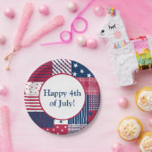 Rot, Weiß und Blau Pappteller (Party)