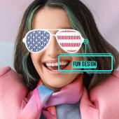 Rot-Weiß und Blau-Party Sonnenbrille Gastgeschenk