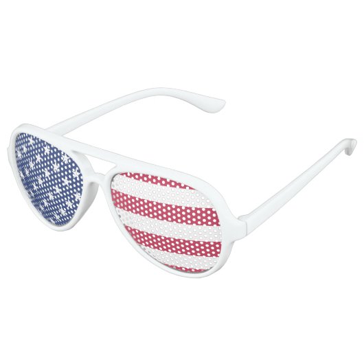 Rot-Weiß und Blau-Party Sonnenbrille Gastgeschenk (Schrägansicht)