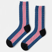 Rot Weiß Und Blau Patriot Socken (Linkes Detail)