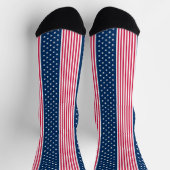 Rot Weiß Und Blau Patriot Socken (Oben)