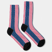 Rot Weiß Und Blau Patriot Socken (Rechts)