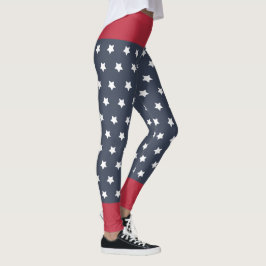 Rot, Weiß und Blau Patriotisch 4. Juli Leggings
