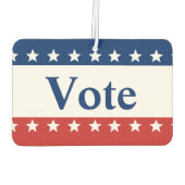 Rot Weiß und Blau Patriotisch mit Sternen wählen Autolufterfrischer (Rückseite)