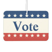 Rot Weiß und Blau Patriotisch mit Sternen wählen Autolufterfrischer (Vorderseite)