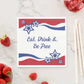 Rot, Weiß und Blau Patriotisch Serviette (Beispiel)