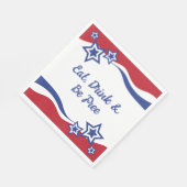 Rot, Weiß und Blau Patriotisch Serviette (Ecke)