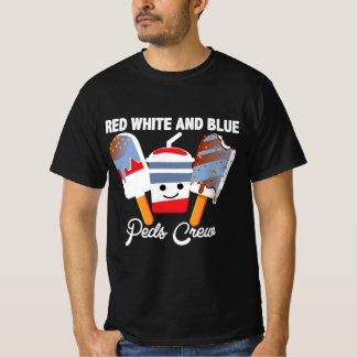 Rot Weiß Und Blau Peds Crew T SHIRT DESIGN