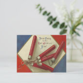 Rot, Weiß und Blau Postkarte (Stehend Vorderseite)