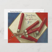 Rot, Weiß und Blau Postkarte (Vorne/Hinten)