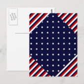 Rot, Weiß und Blau Postkarte (Vorne/Hinten)