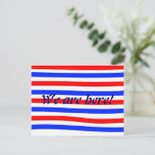 Rot weiß und blau postkarte (Stehend Vorderseite)